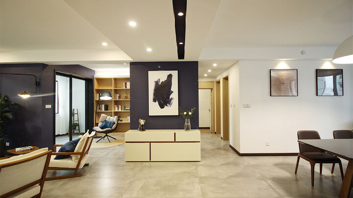 历下区三庆城市主人160㎡四室两厅现代风格完工实景案例